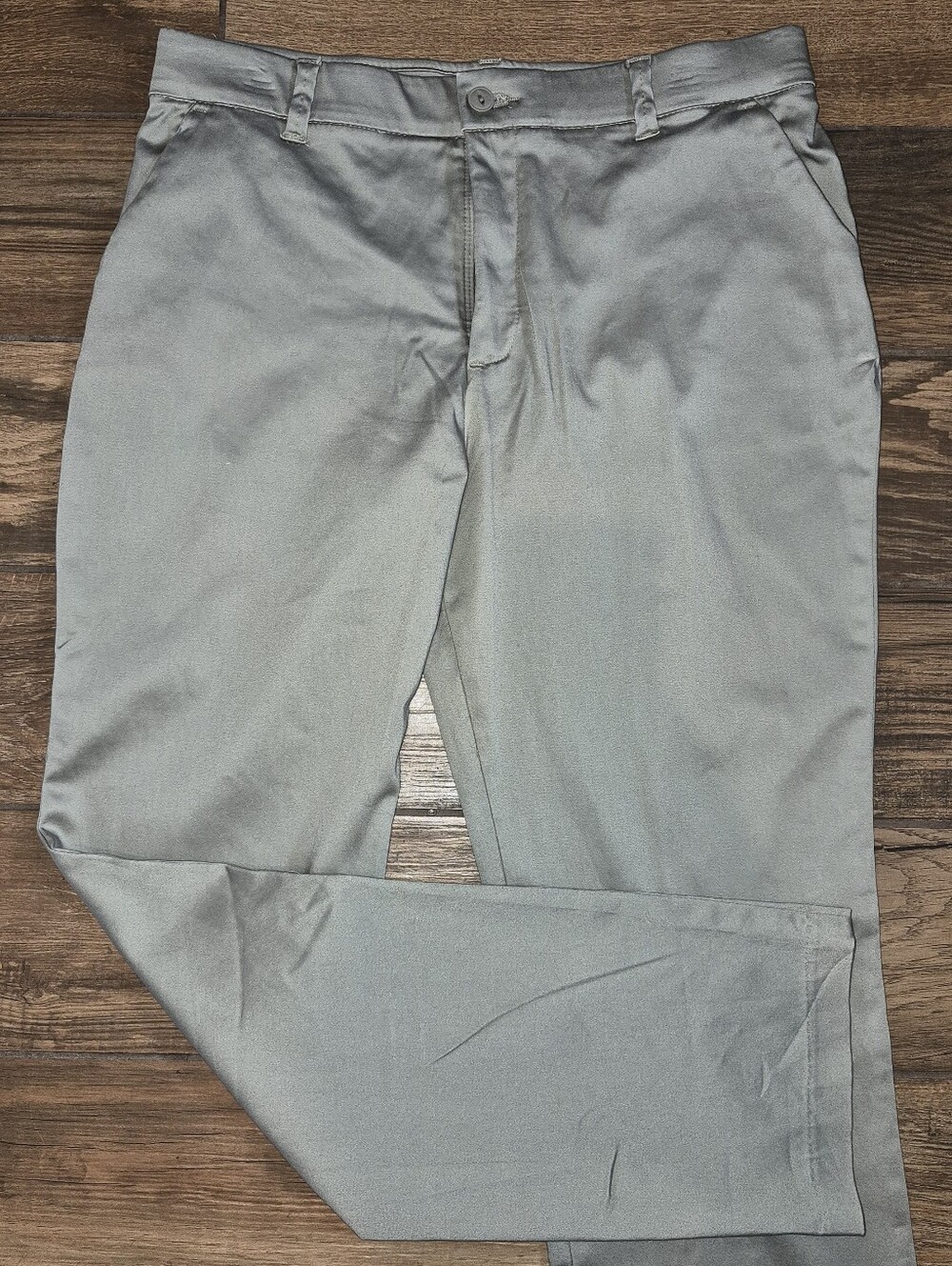 Lee Womens Light Gray Straight Leg Trousers